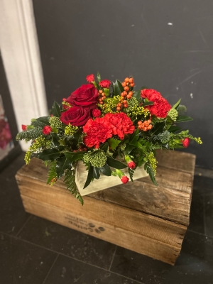 Christmas Crate Arrangement